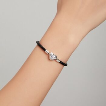 Bracelet Leather Silver