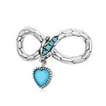 Eternal Love Blue Infinity Heart Charm
