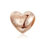 Forever & Always Silver Heart Charm