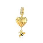 Heart Honey Bee Charm