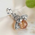 Honey Bee Crystal Charm