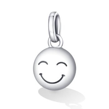 Smiley Silver Charm