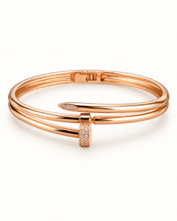 Rose-Gold Diamond Crossover Bangle