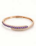 Rose Gold Amethyst Pavé Bangle