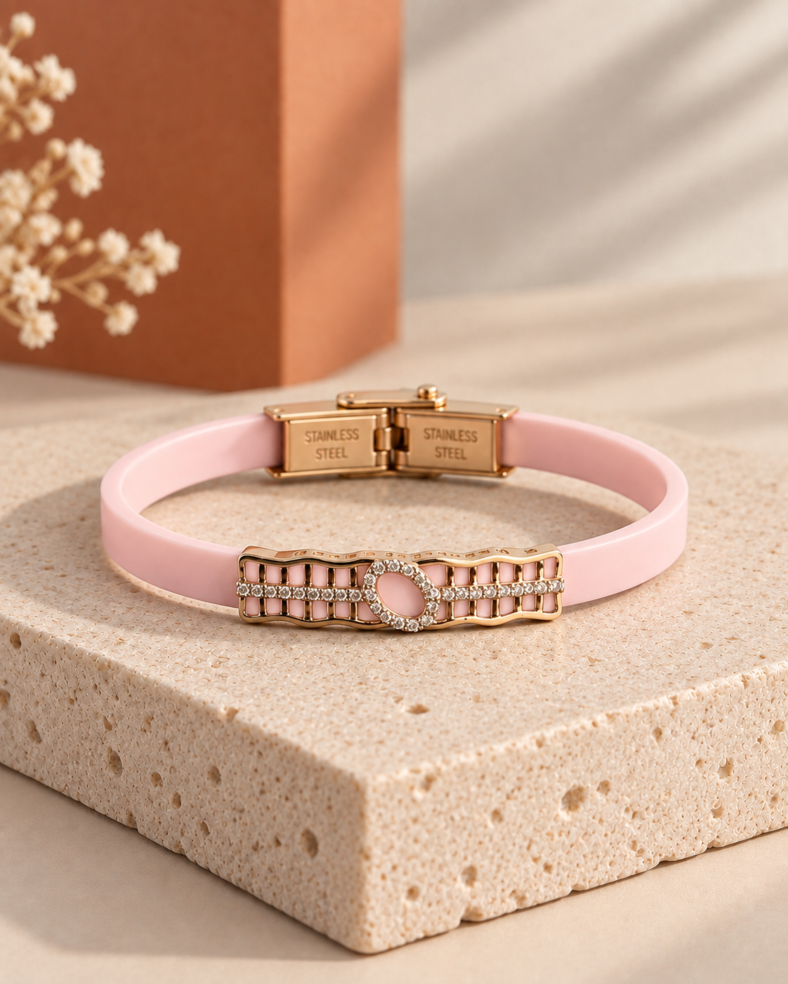 Blush Sparkle Rose Gold Bracelet