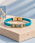 Crystal Heart Silicone Bracelet