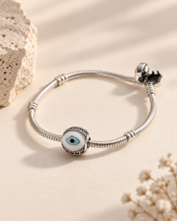 Evil Eye Silver Charm Bracelet