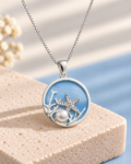 Ocean Pearl Starfish Pendant Necklace