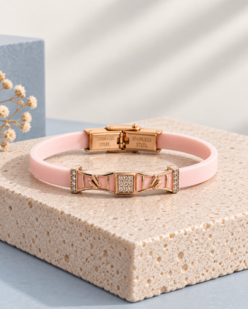 Pink Bow Crystal Bracelet