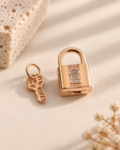 Rose Gold Lock & Key Charm